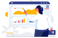 Business Metric Analysis - Flat Vector